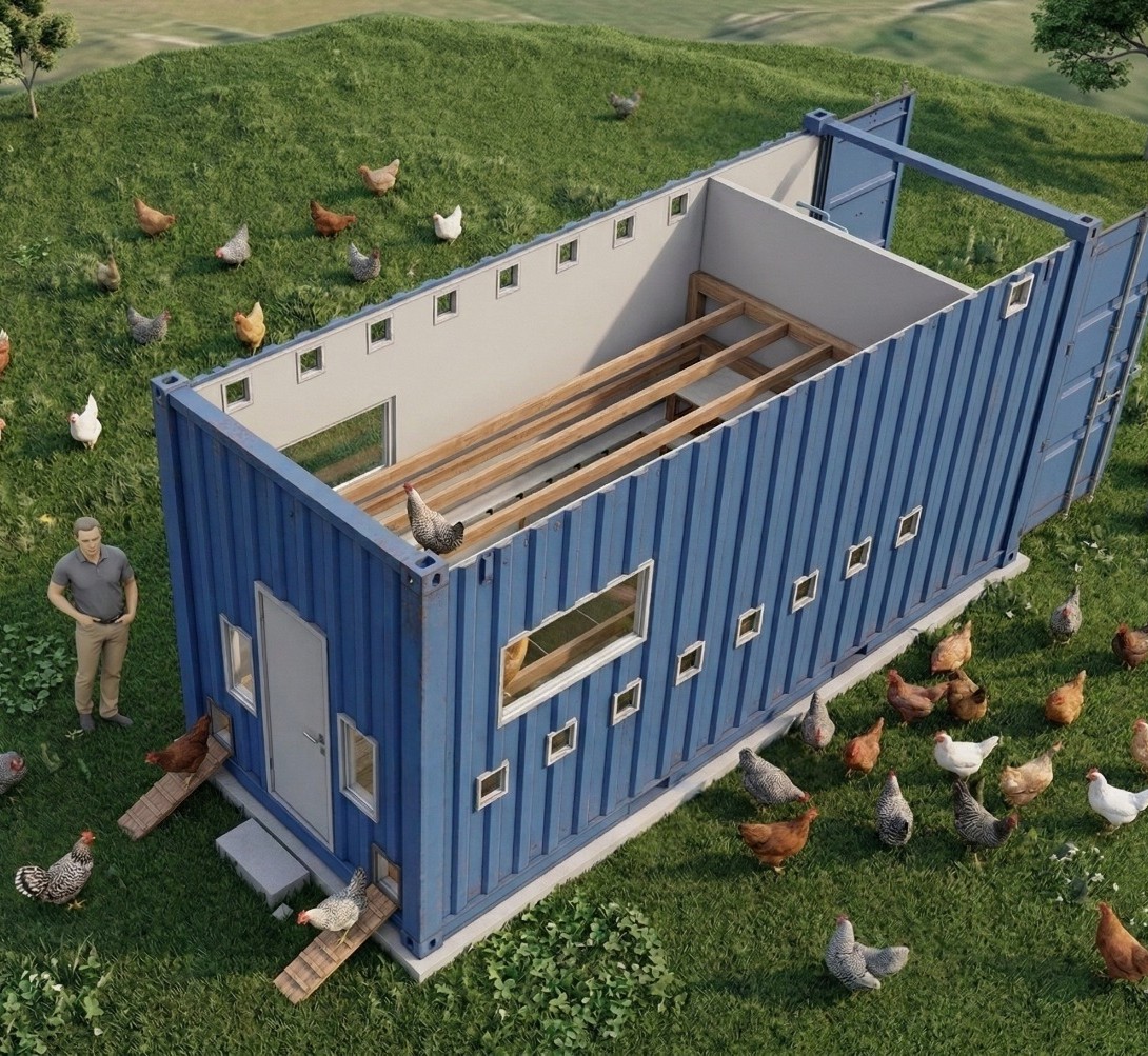 Modern Sustainable Chicken Coop